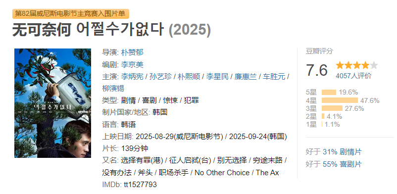 图片[1]-无可奈何 어쩔수가없다 (2025)-雪白的乌云